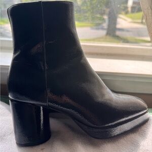 H&M Glossy Black Heeled Boots